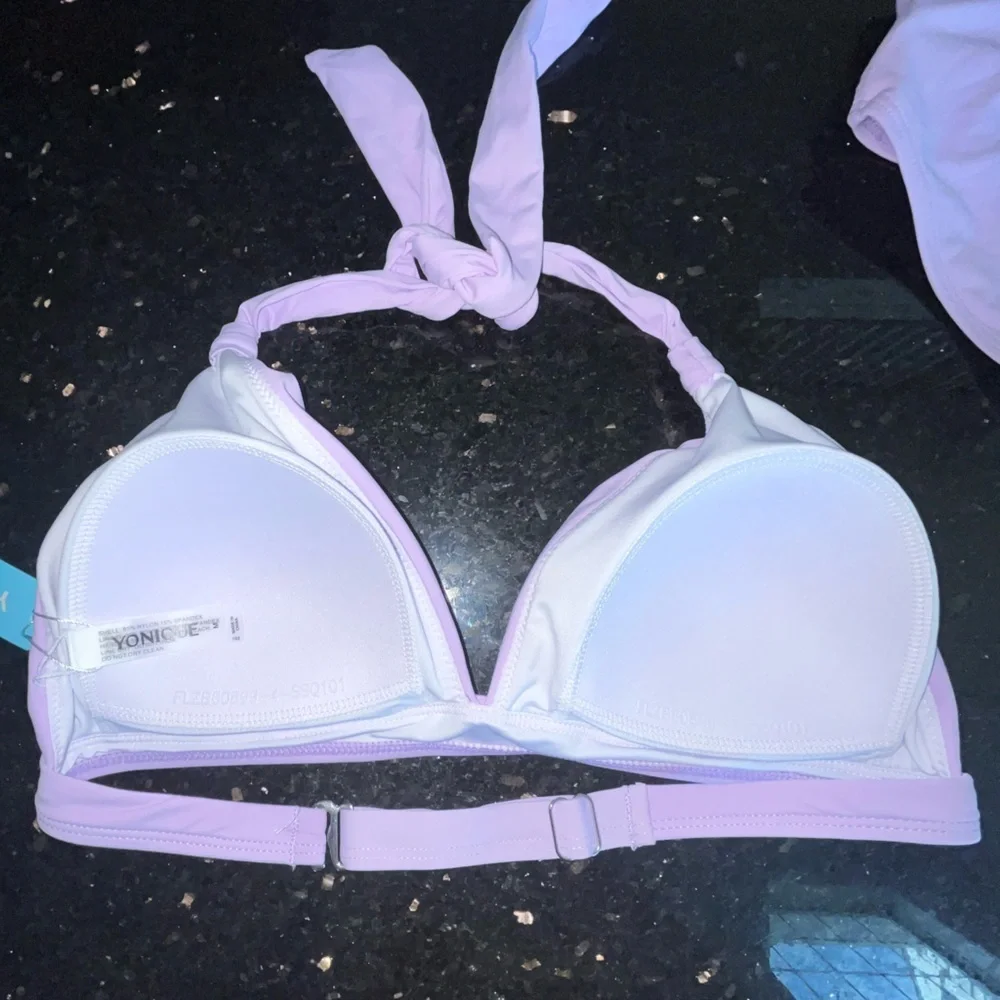 Yonique Lavender 2 pc bikini medium swim suit - Picture 6 of 10